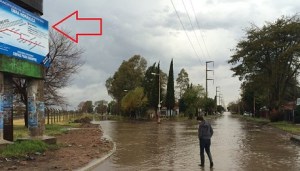 calle cura brochero inundada
