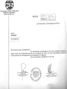 suspension de sesion